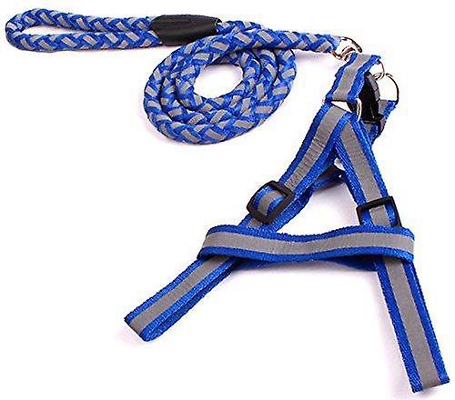 Braided strong nylon leash with reflector, three different sizes, black