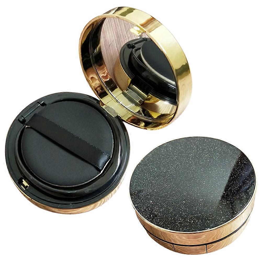 Golden Makeup Puff Boxes Loose Powder Containers for Storage 4Pcs