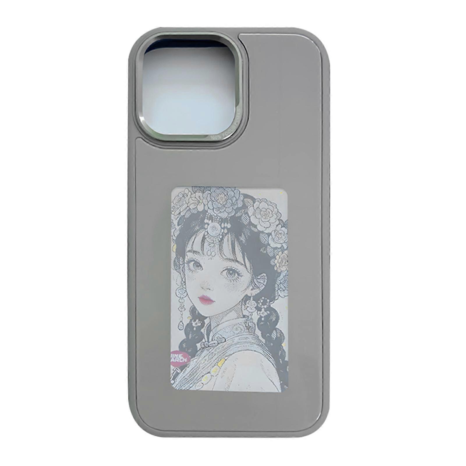 Ink Screen NFC Case for iPhone 16 Series, 16.5x8.3cm, Black