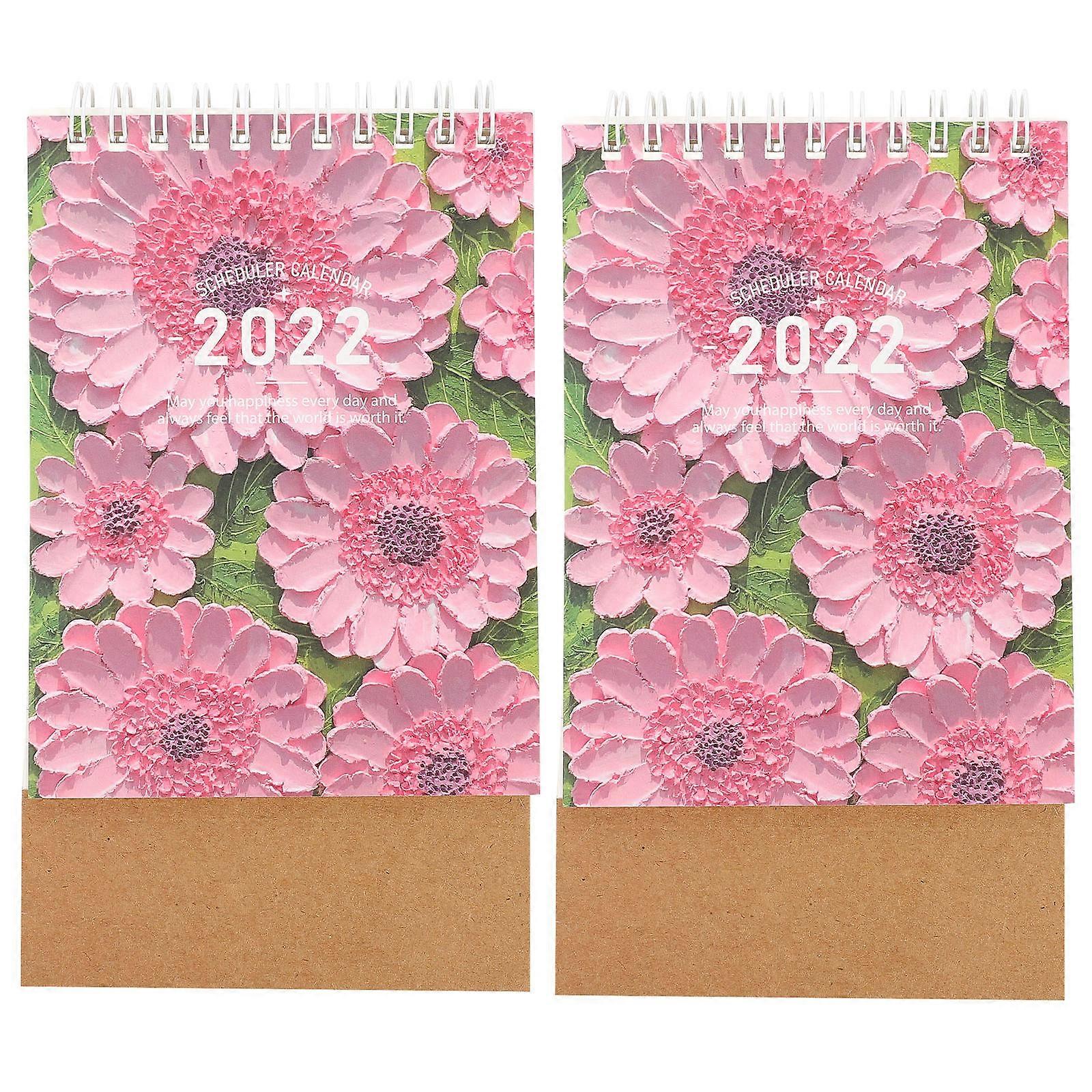 Desktop Calendar Retro Paper Calendar for Home Use 6Pcs Creative 2022