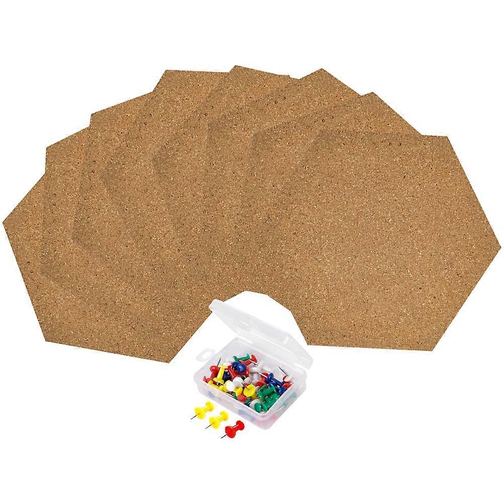 Hexagon Cork Board 2 Sets Ideal For Classroom Use 20.5X17.5CM Wall Decoration Function