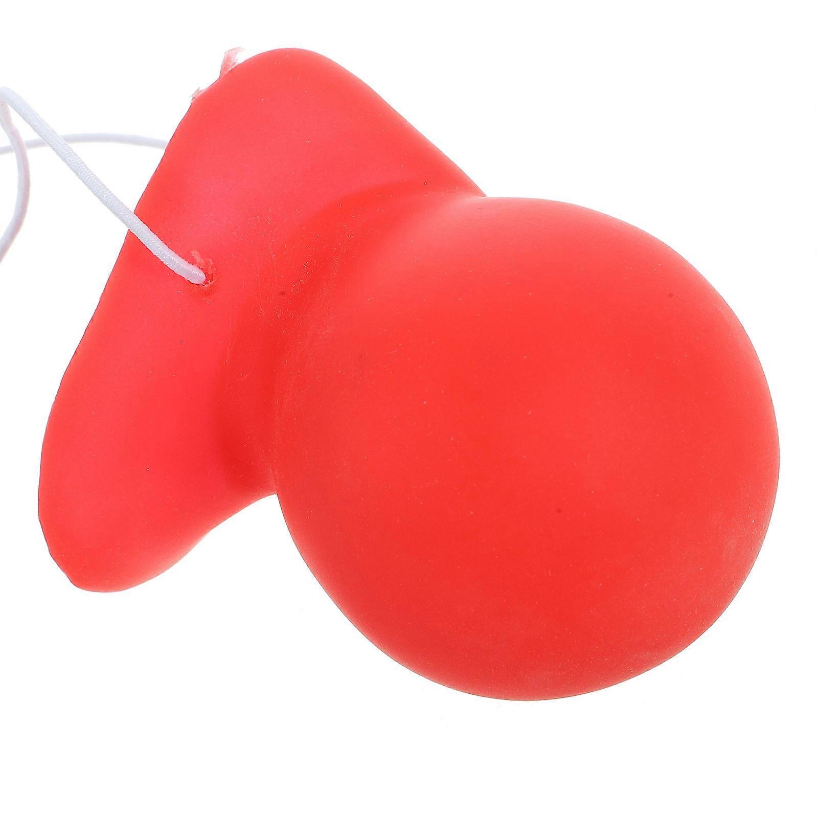 Funny Clown Nose Prop Perfect For Dress-Up Parties With Honking Feature In Red 3Pcs