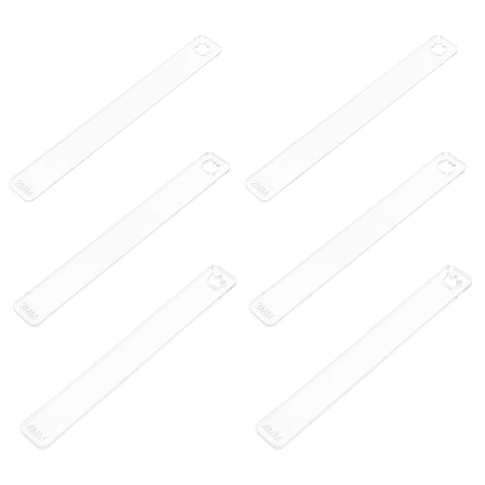 Polymer Clay Tool Kit Pottery Gauge Tool for Precise Depth Guides 3Pairs Set