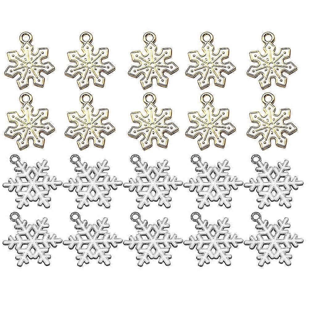 Durable Snowflake Decorative Pendants Creative Earring Accessories 60Pcs