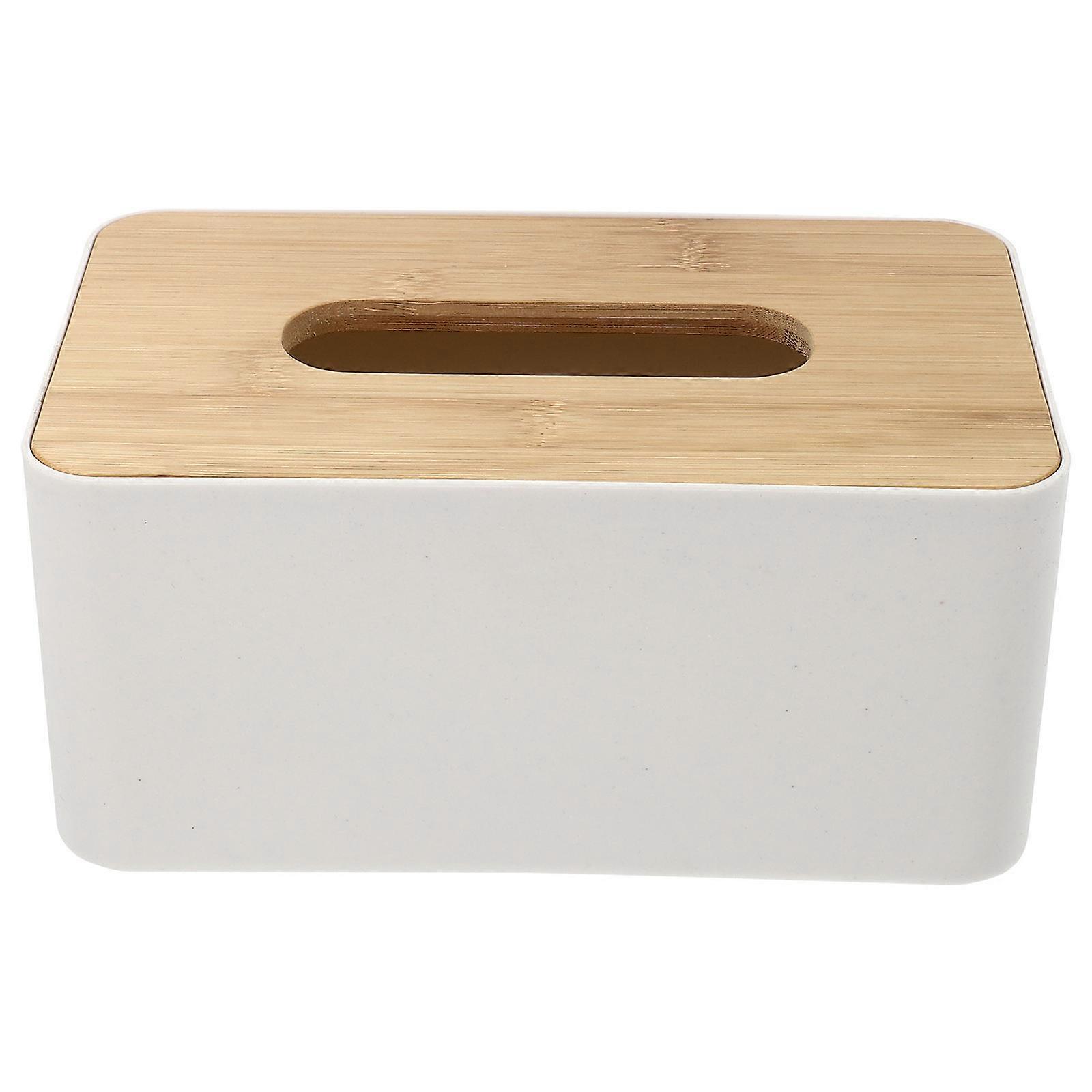 Napkin Holder Multi-Purpose Tissue Box for Home Use 3Pcs with Bamboo Cover