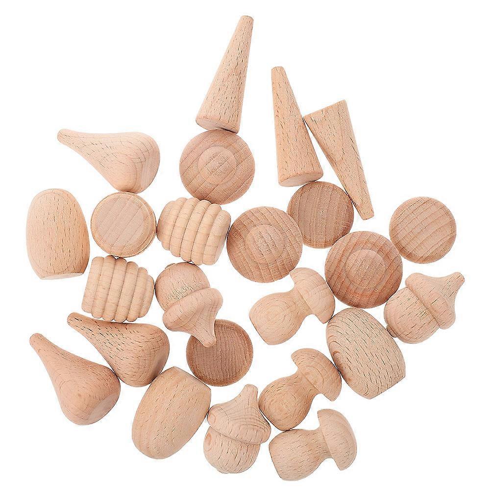 Wooden Mushroom Craft for Kids 3Sets DIY Unfinished Wood Blocks with Paints
