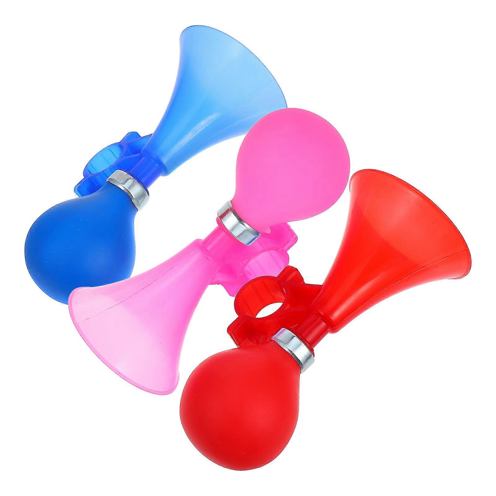 פעמון כידון לאופניים חזק בצורת חצוצרה רכיבה על אופניים 15x7 ס"מ פלסטיק 3 יחידות