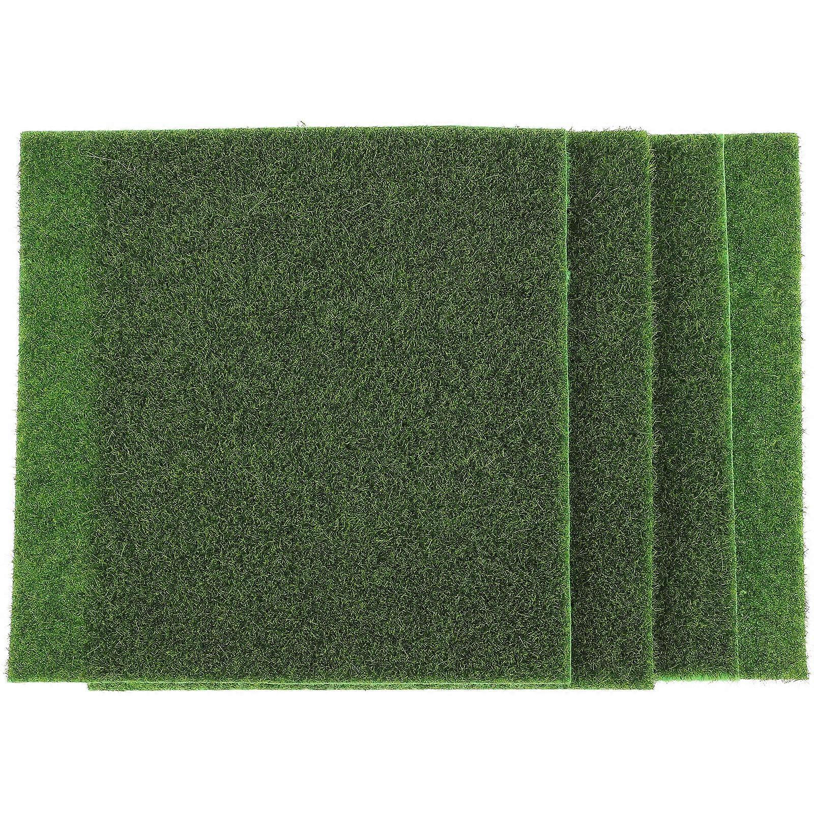 Artificial Grass Miniature Ornament for Garden Decoration 16Pcs Green