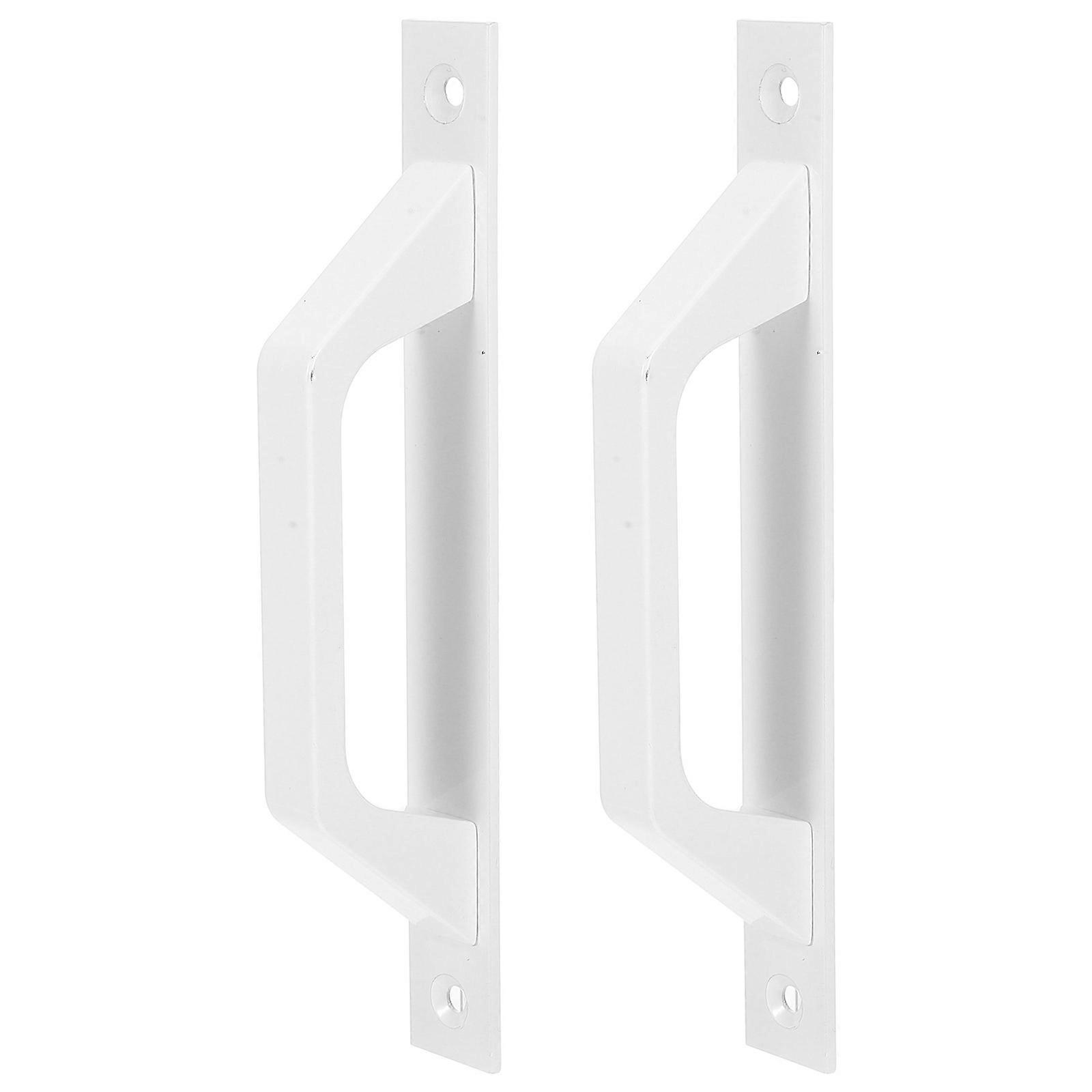 Industrial Style Handle Bar Pull Door Handle for 4Pcs White