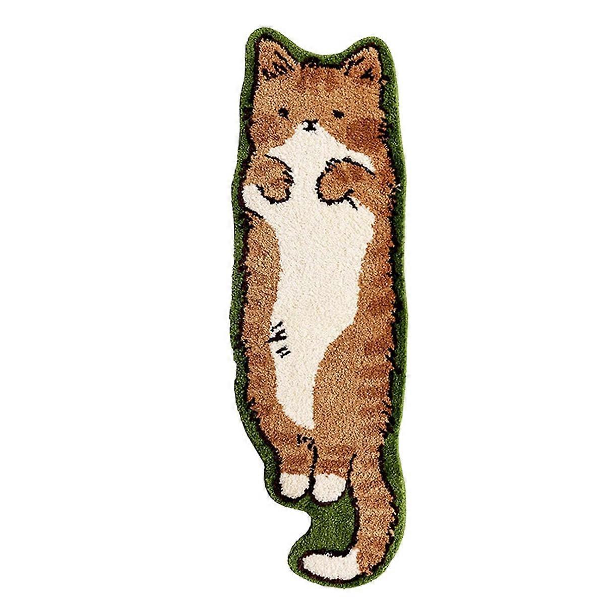 Cute Cat Shaped Plush Bedroom Carpet A