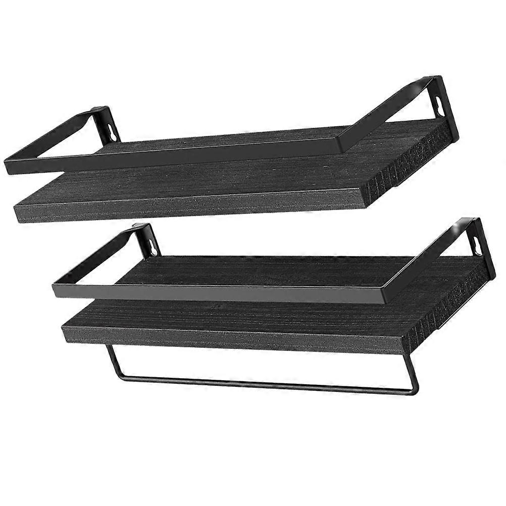Wooden Floating Shelf Wall Mounted Storage Shelf for Perfume 4Pcs