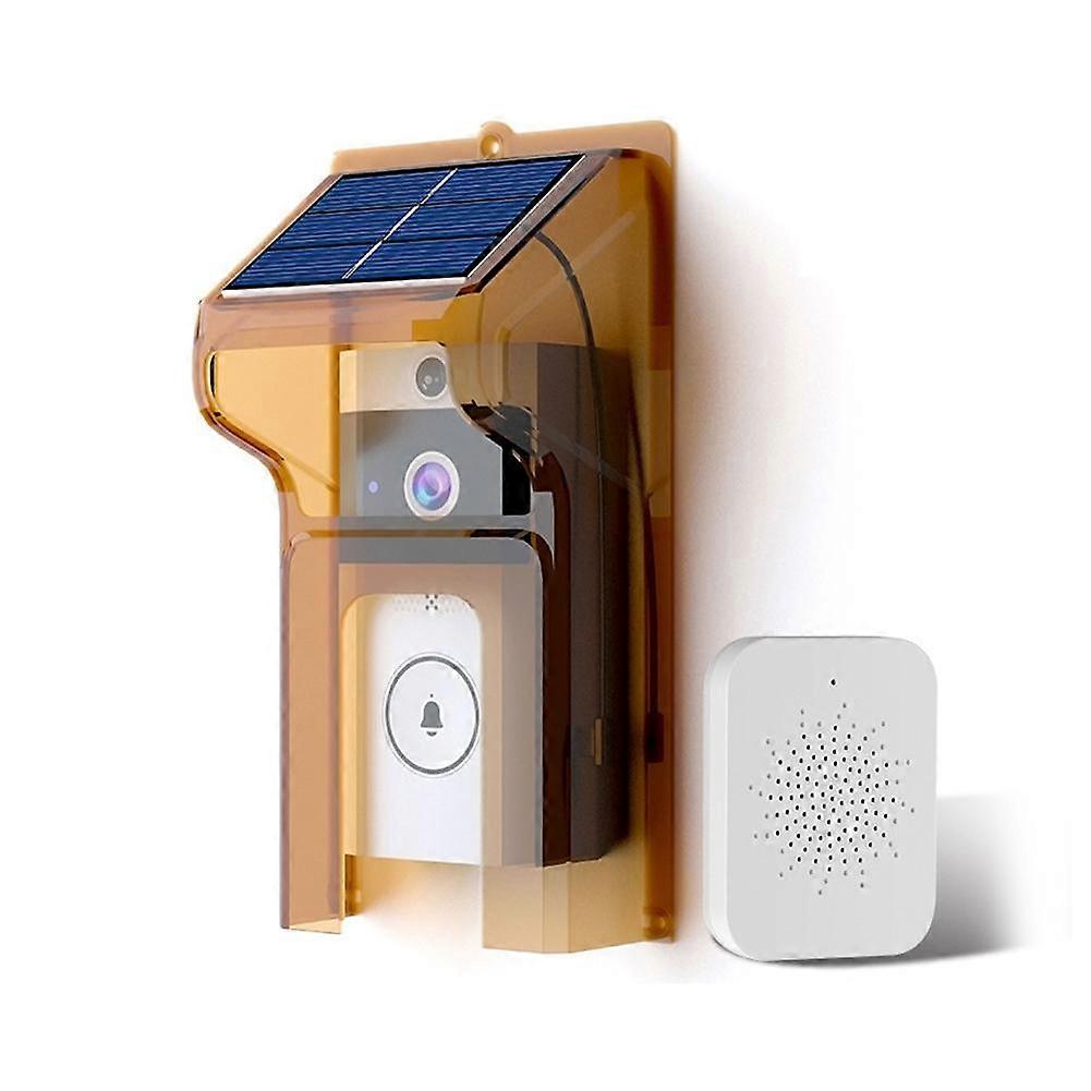 Solar Video Doorbell Wireless HD Camera 2-Way Audio Weatherproof Motion Detection Night Vision Free 3-Day Cloud Storage