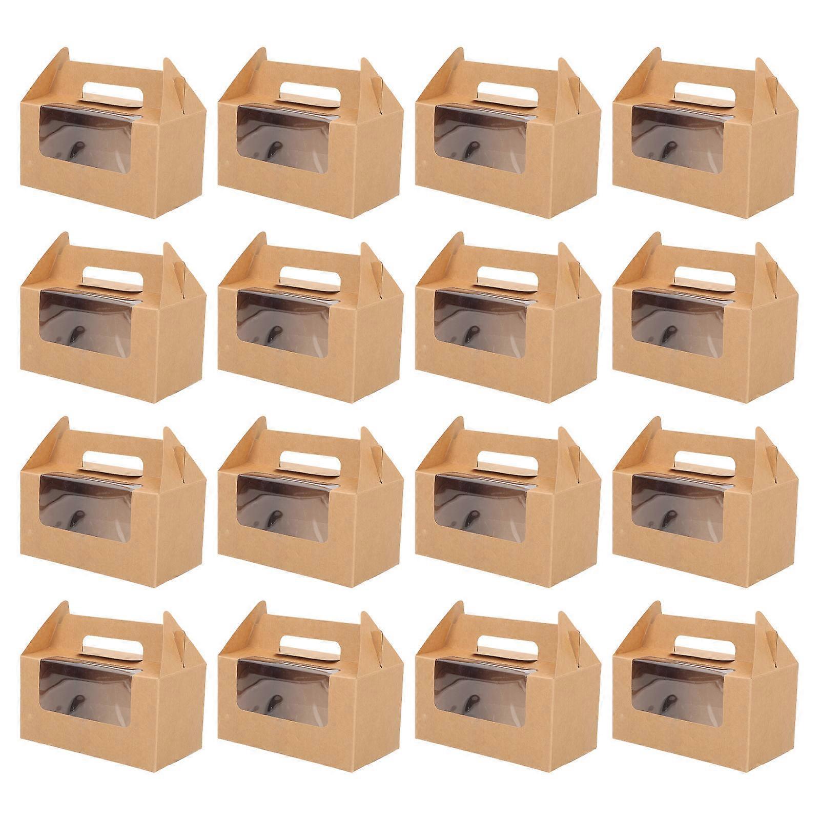 Dessert Box Muffin Containers Event Transport White Cardboard Gift Giving 16Set