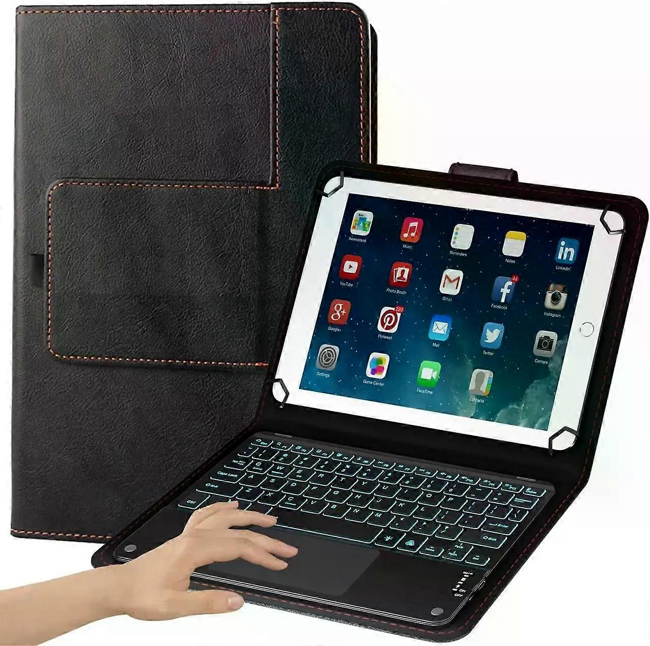 Universal Keyboard Case for 9 - 11 inch Tablet with Touchpad,  2-in-1 Bluetooth Wireless Keyboard Case for 9" 9.7" 10.1" 10.2" 10.5" 10.9" 11" with To