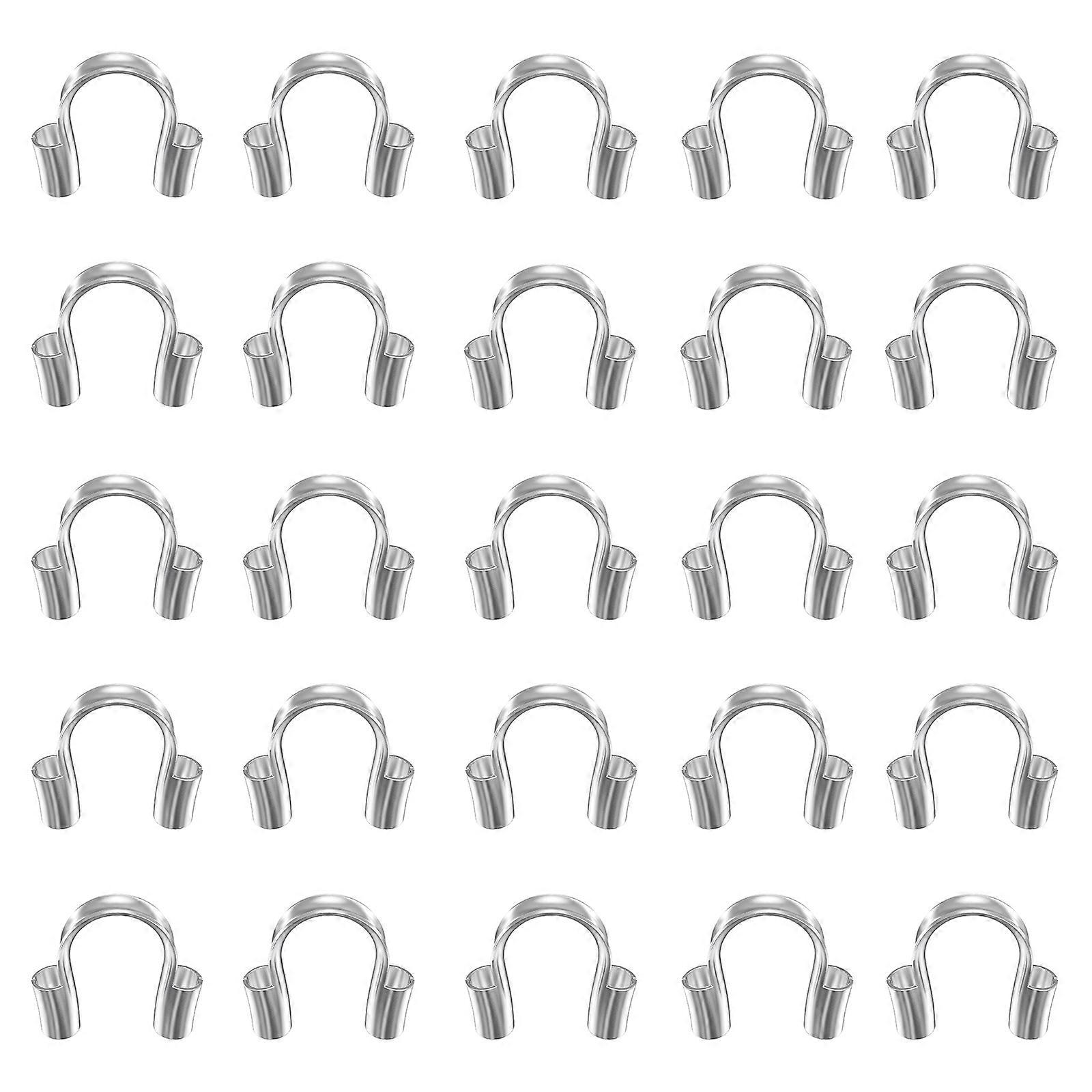 Silver Wire Guardian U-Shape Protector for Jewelry Making 400Pcs