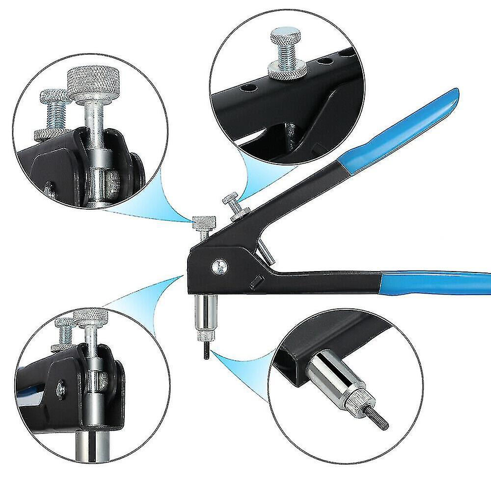 AUTOUTLET 8 KLINKNAGELMOER PISTOOL M3 M4 M5, m6, Handklinknagel Klinknagelpistool, Klinkgereedschap met 100 stks Moerinstelsysteem Geel