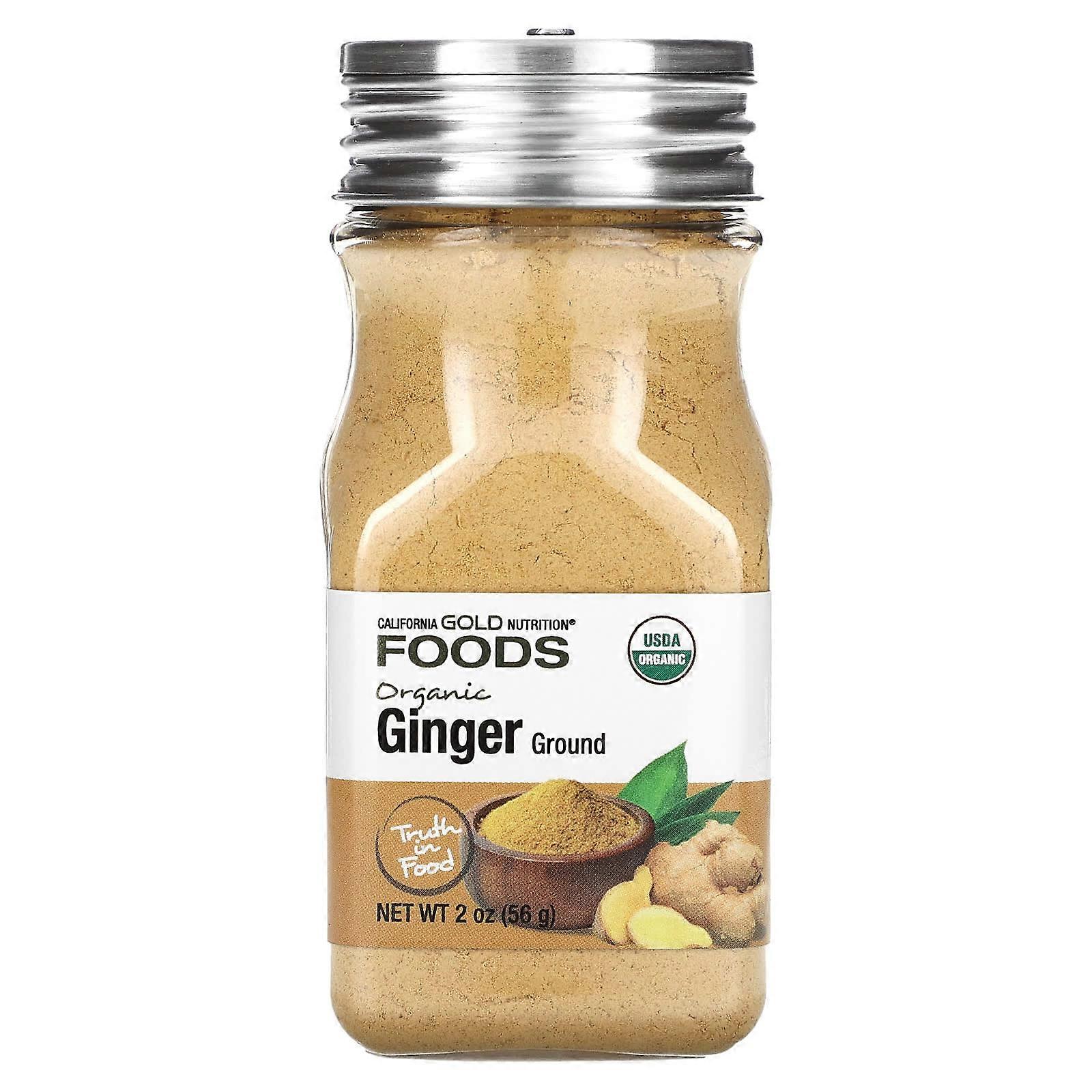 Organic Ginger, Ground, 2 oz (56 g)