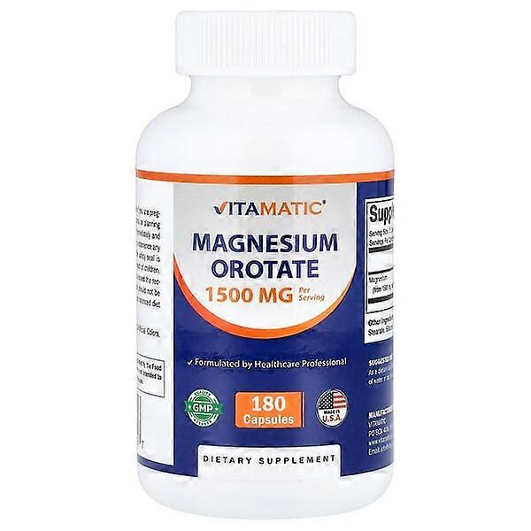 Vitamatic, Magnesium Orotate, 180 Capsules (500 mg per Capsule)