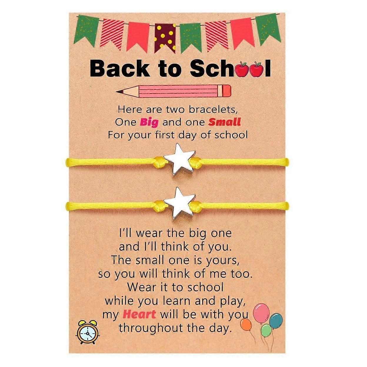 2 Pcs Star Bracelets Parent-child Back To School Gift