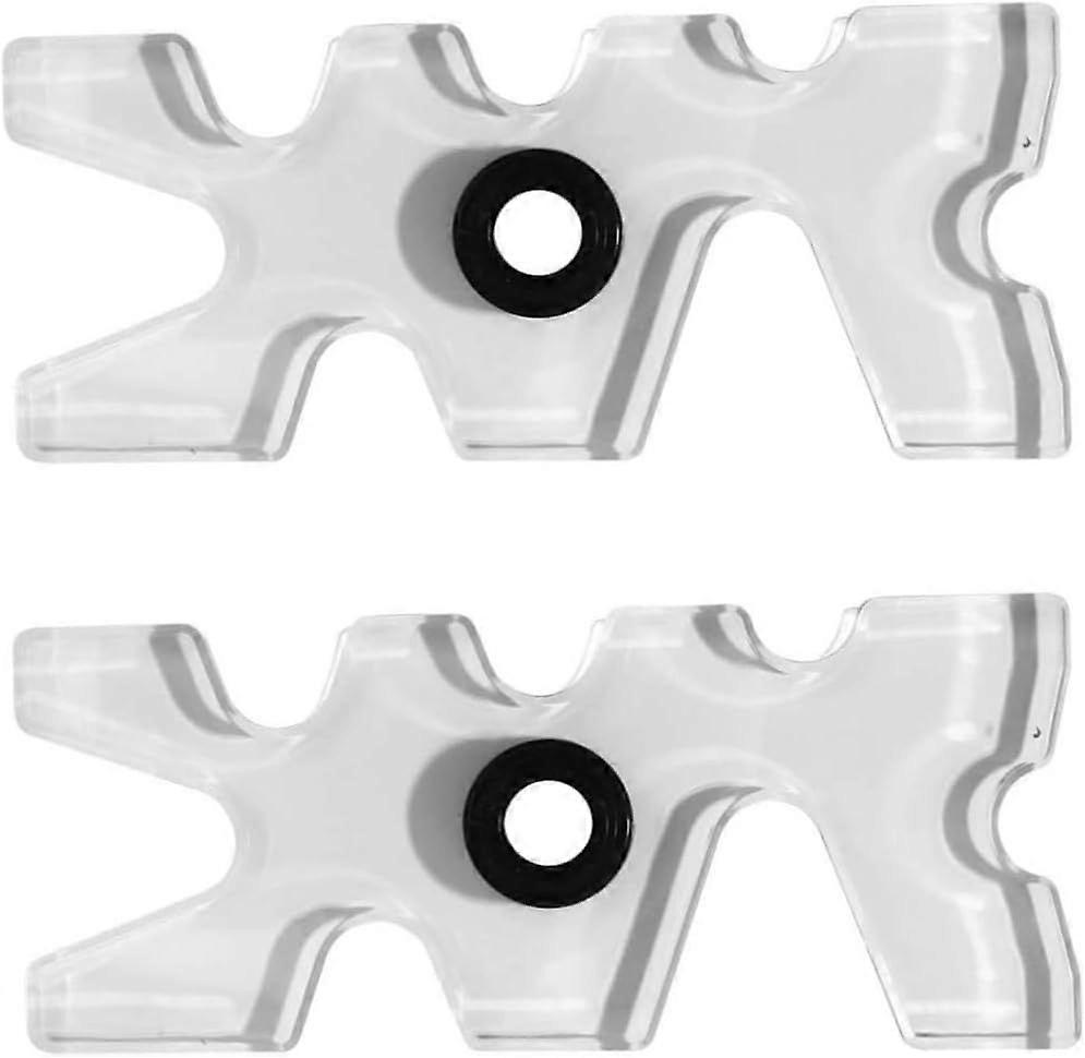 2pcs Plastic Pool Cue Bridge Head Wall Shelf Brackets, Clear As Shown