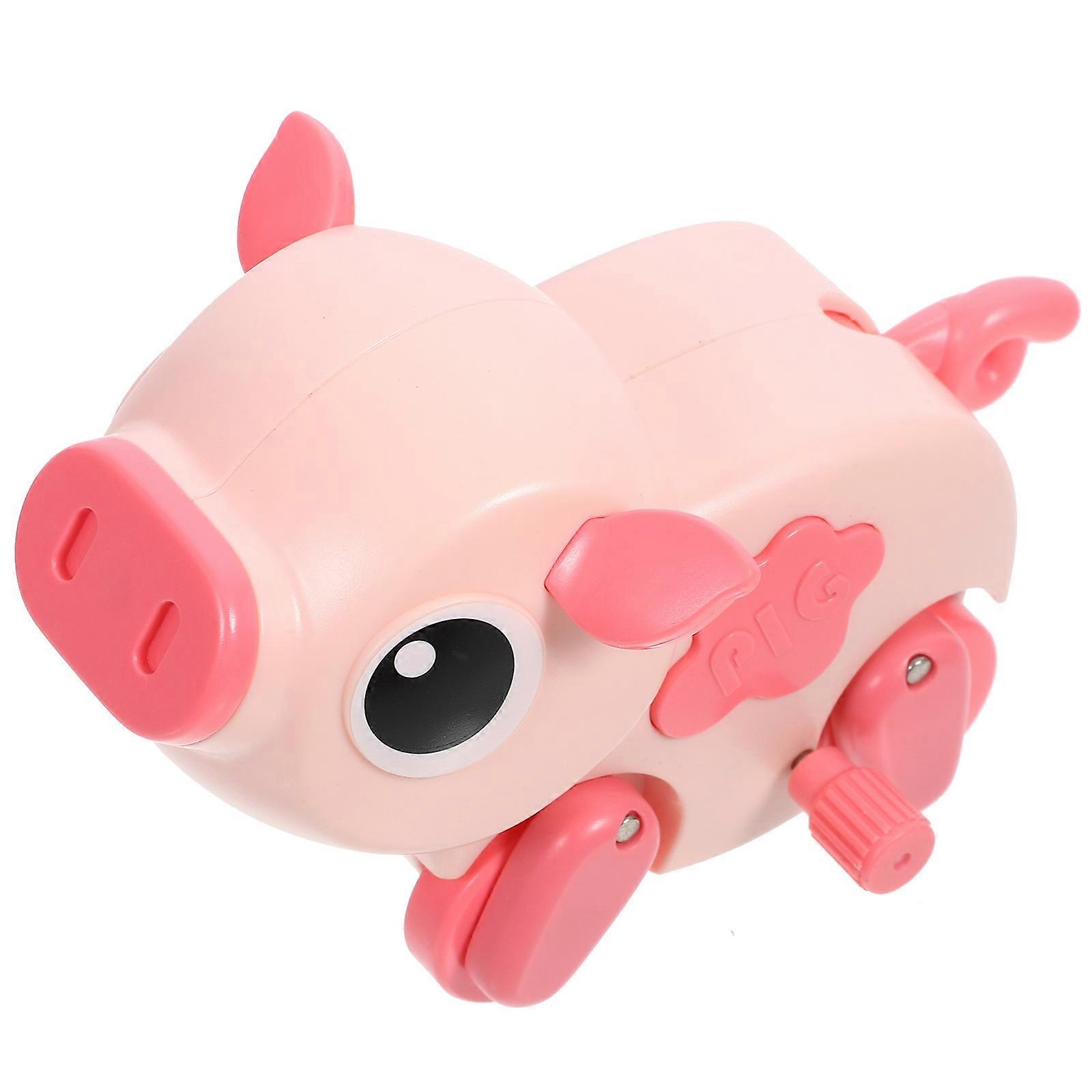 Lovely Wind Up Toys Designed As Pig Shaped Characters For Entertainment And Limb Coordination Enhancement In 1Set