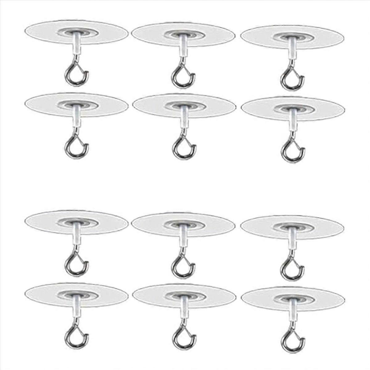 6Pcs Adhesive Ceiling Hooks for Popcorn Concrete Ceiling Wall 