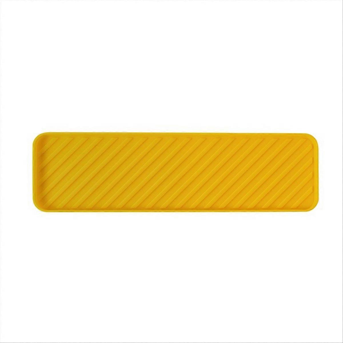 Plateau, set de table, assaisonnement, porte-bouteilles, jaune