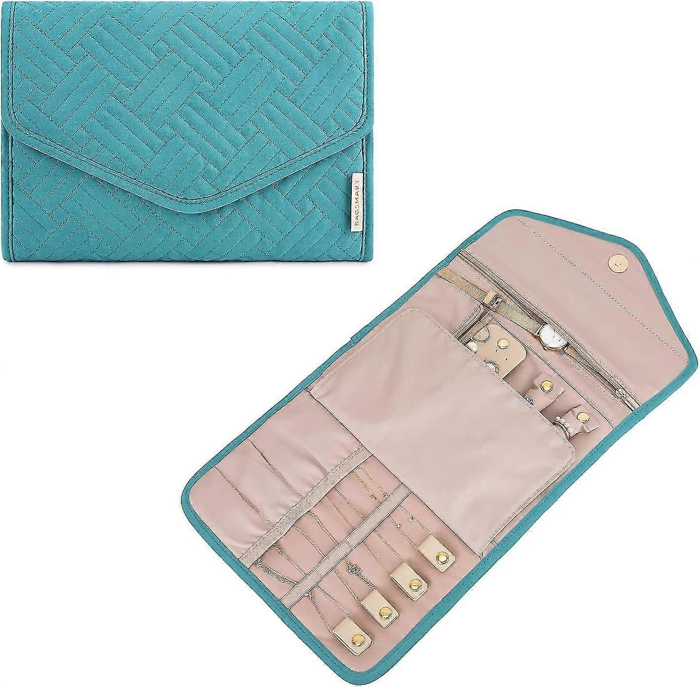 Travel Jewellery Organiser Roll(lake Blue)
