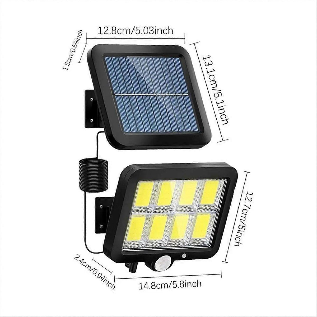 LED Solar Split Wall Lamp 3 Mode Waterproof Motion Sensor B