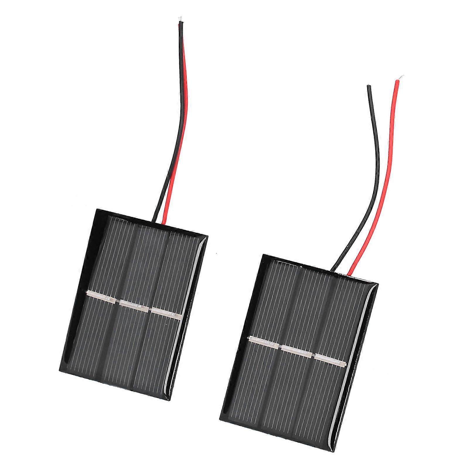 2Pcs Solar Panel Module Polysilicon Micro Mini Glue Power Solar Cells 43x55mm 0.4W 1.5V