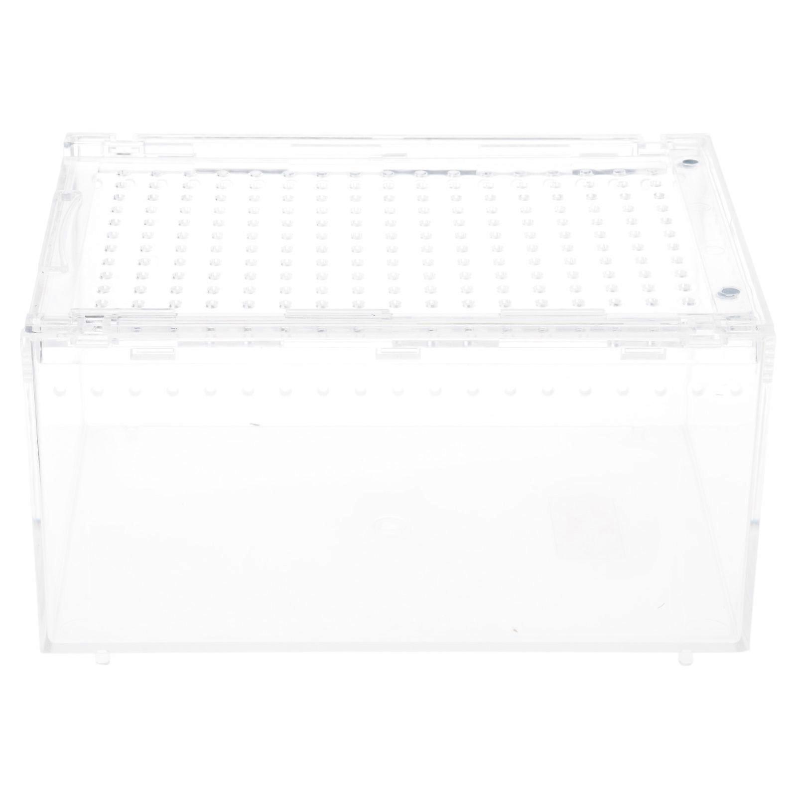 Acrylic Reptile Container Magnetic Acrylic Reptile Cage Acrylic Reptile Breeding Box with Magnetic Buckle Insect Breed Multicolor