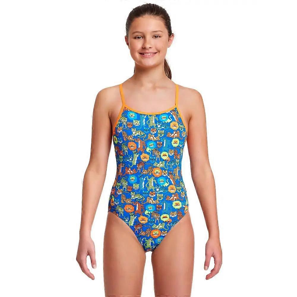 Funkita Girls Big Cat Bash Diamond Dos Maillot de bain