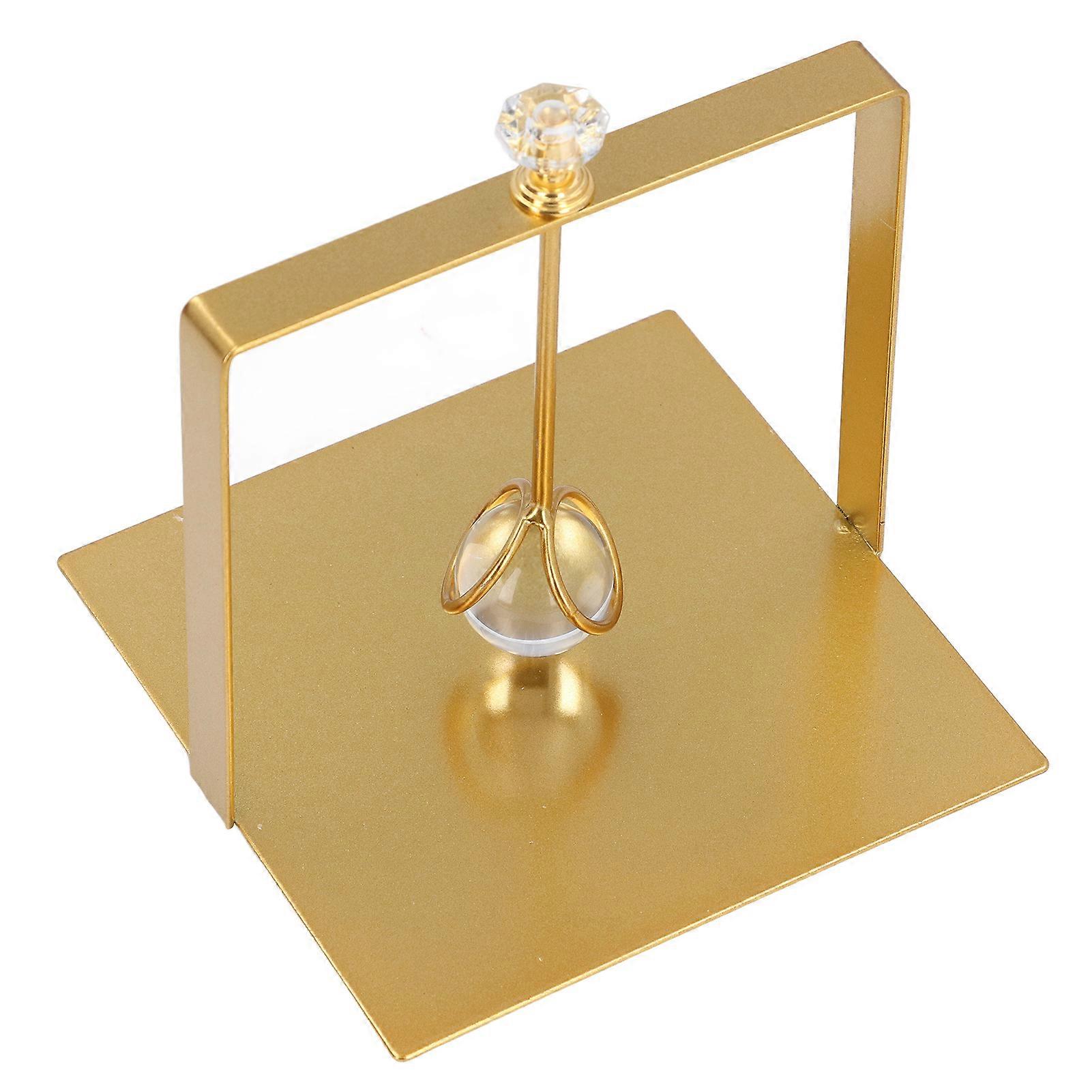 Dispenser di tovaglioli con sfera di vetro ponderata rettangolare elegante portatovaglioli in ferro supporto per fazzoletti per cucina dorato