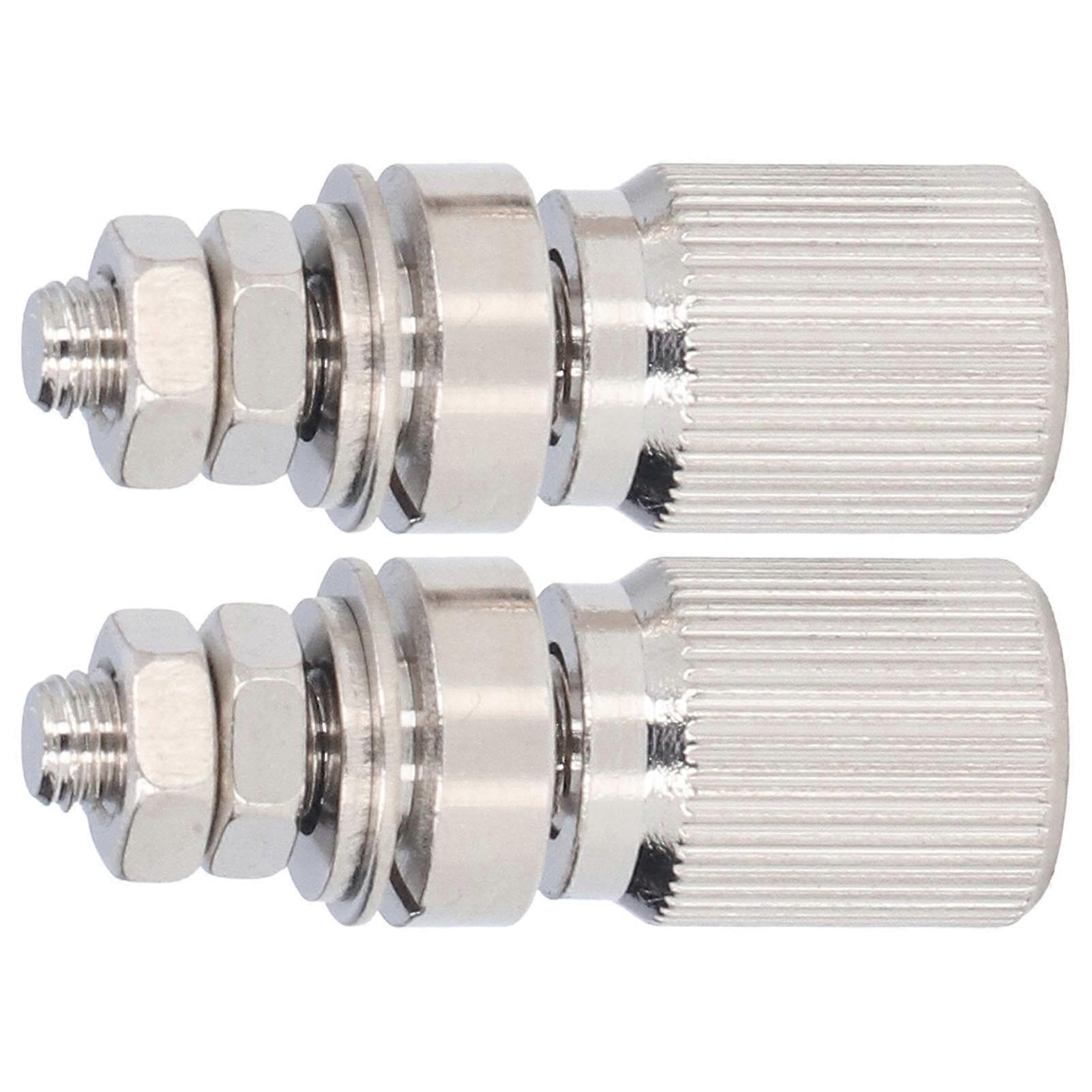 2PCS Binding Post Silver Alloy Contact No Insulation Power Grounding Terminal Post 50025