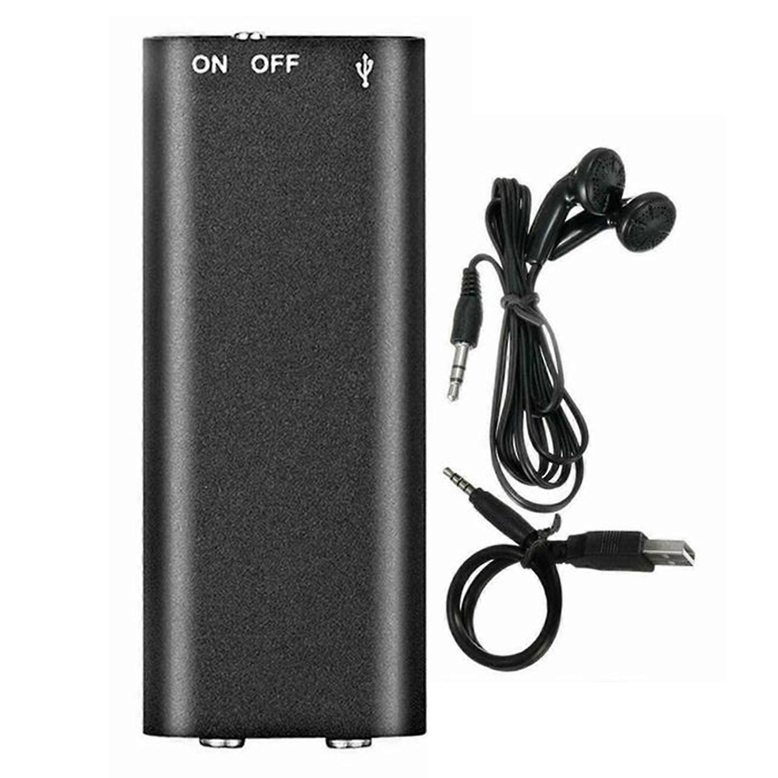 Portable Slim Voice Recorder with 96 Hours Storage - 8GB, Voice Activated, MP3 Playback, Ideal for Meetings, Lectures & Personal Notes