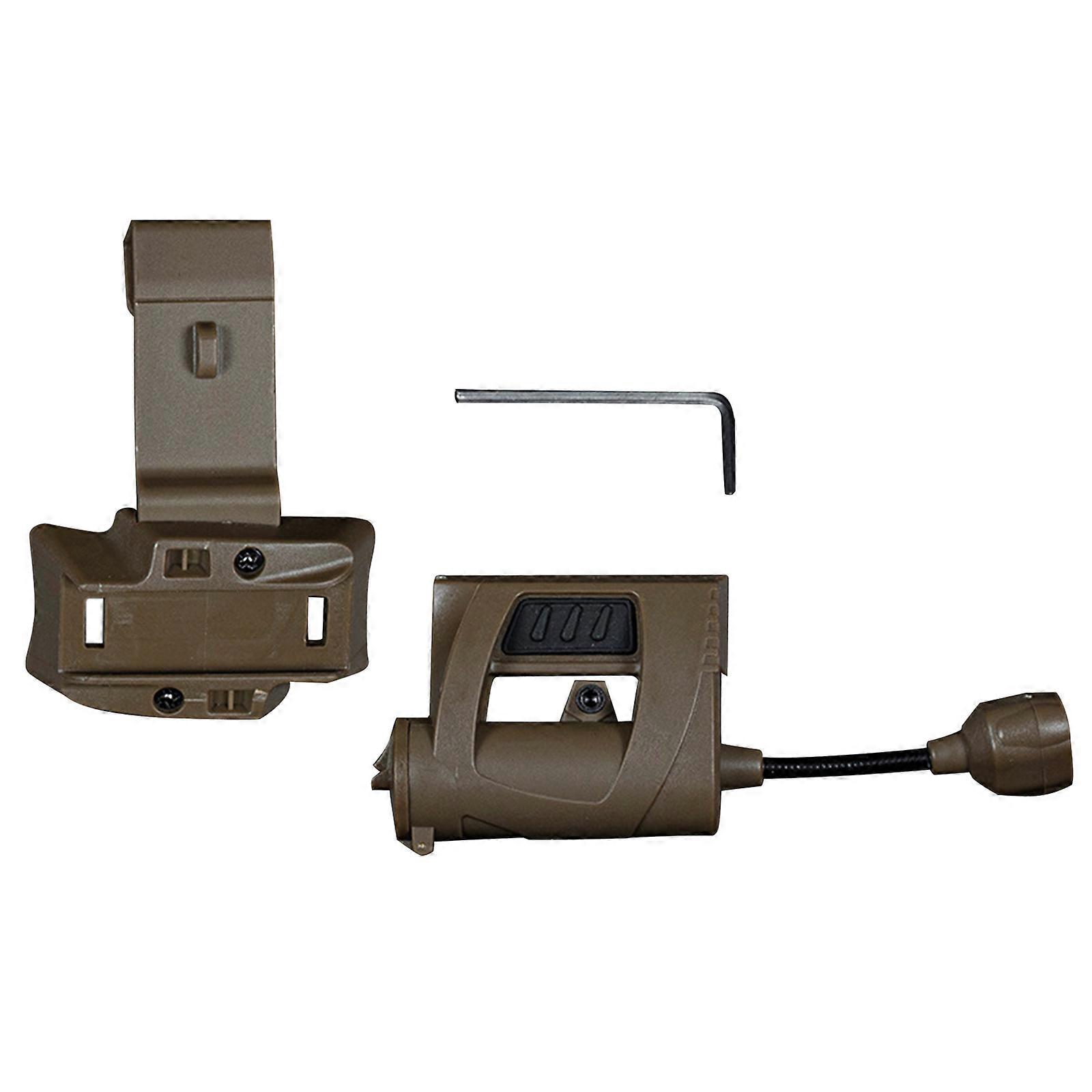 Tactic Military Helmet Light, 3 Modes Military Signal Safety Survival Flashlight, Helmet Signal Lights Illumination Tool  Mud Color