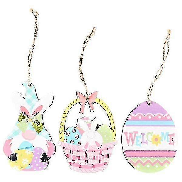 3pcs Decorative Easter Hanging Decor Festival Pendants Unique Easter Pendants
