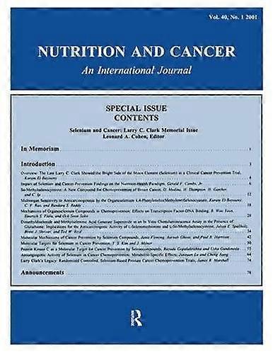 Selenium And Cancer Paperback