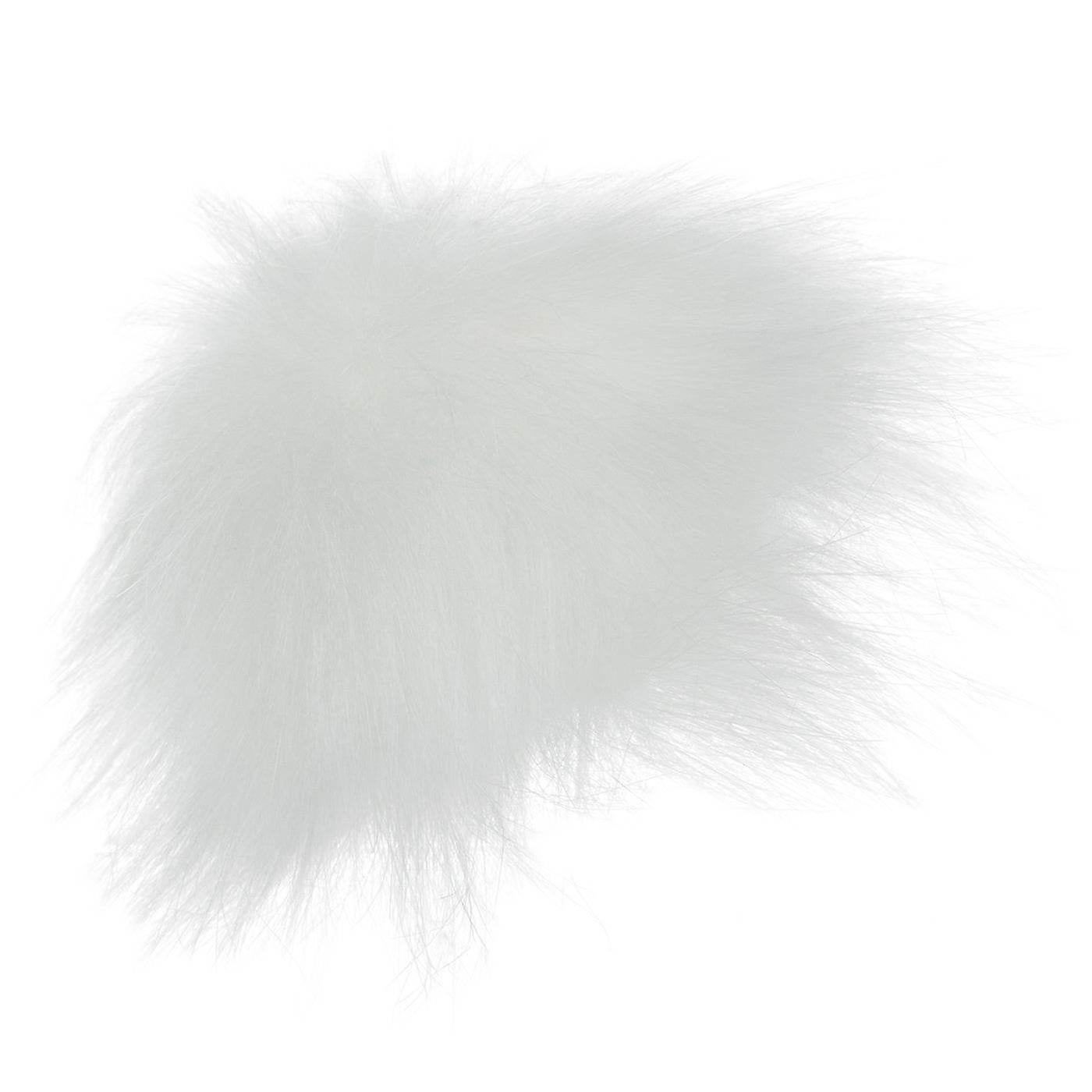 Yarnology Faux Fur Pom Pom, White