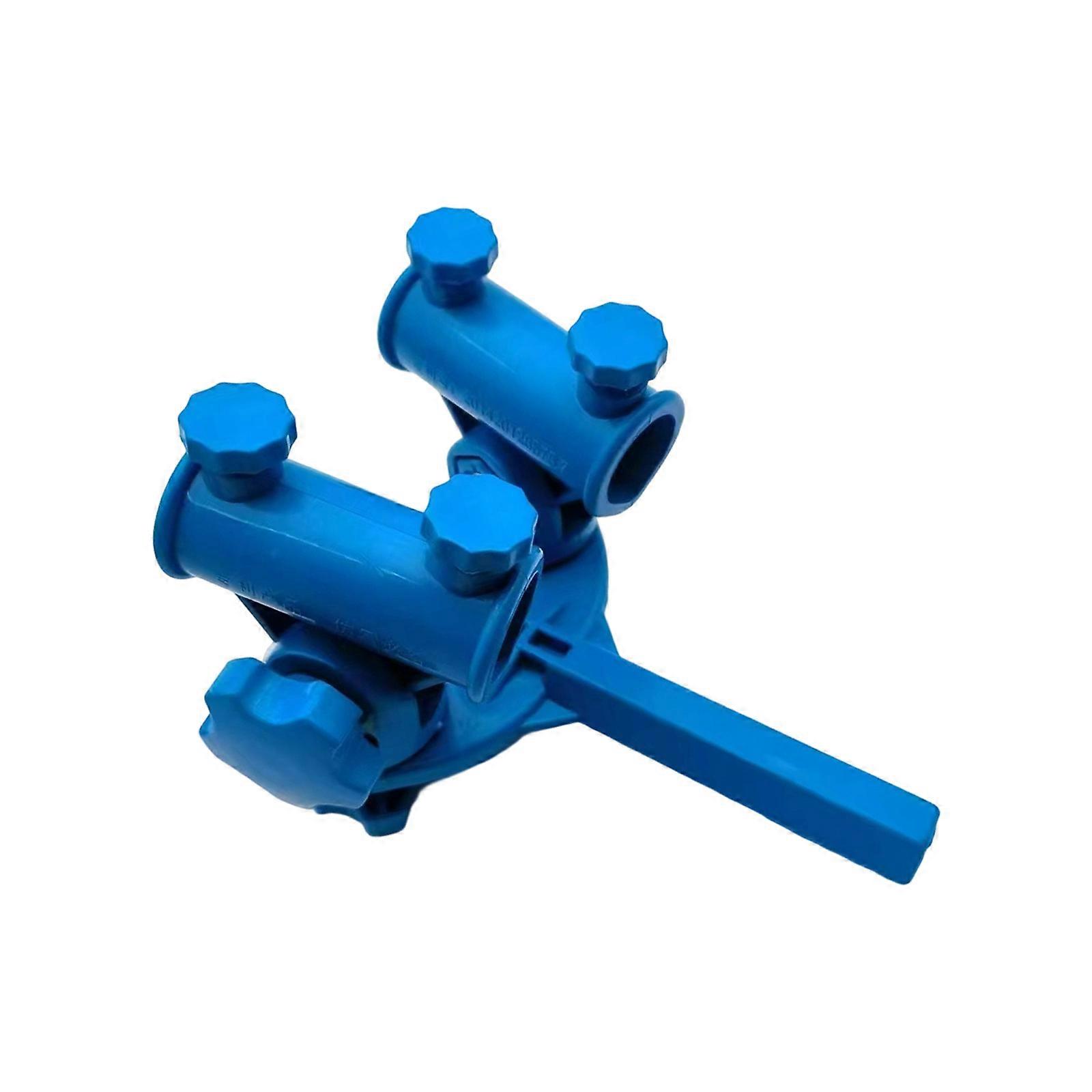Double Head Rod Mount For Simultaneous Fishing Rod Flexible Angles Positioning Stable Plastic Support  Blue