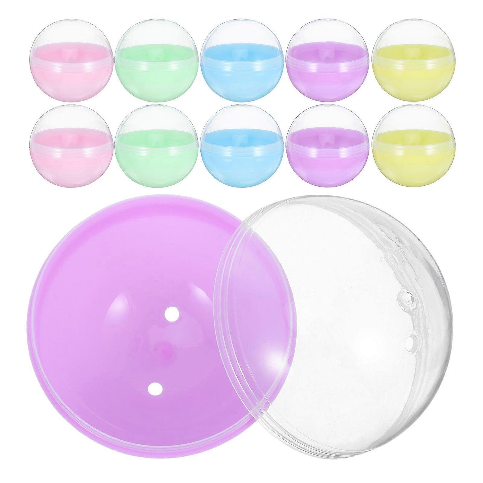 Round Capsules Macaron Color DIY Fillable Containers for Party Favors 50Pcs