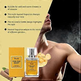 Men's Eau de Toilette: Fresh woody and fruity scent, long-lasting, natural and elegant, charming men's fragrance, 50ml
