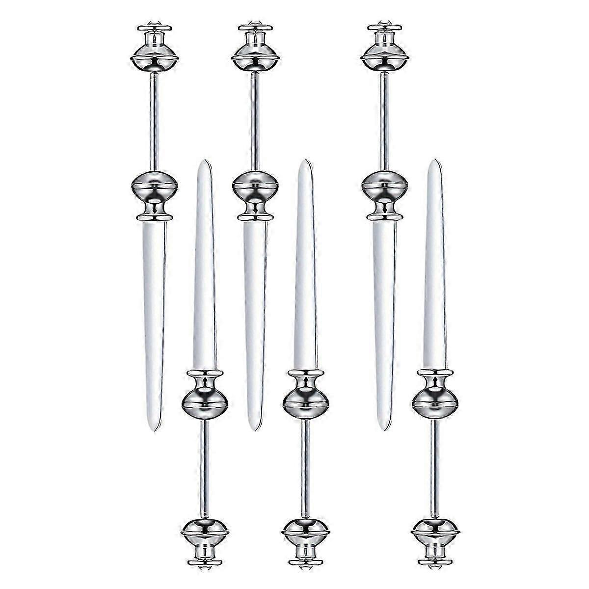 6Pcs Beadable Letter Opener Envelope Slitter Envelope Opener Slitter Paper Mail Opener Rounded Handle Letter