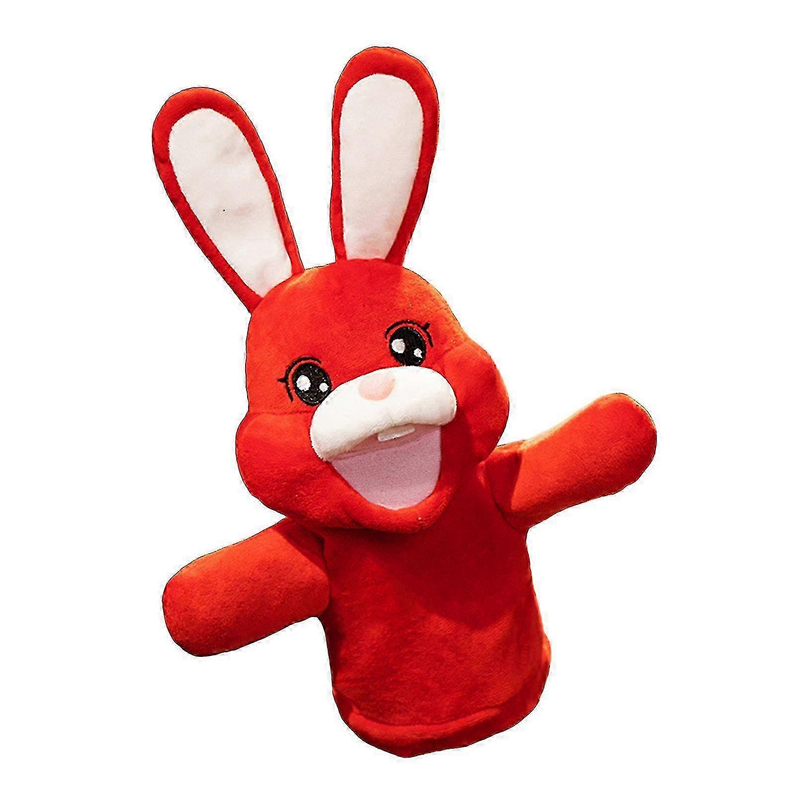 Interactive Bunny Hand Puppet for Children - 35cm Soft Plush Toy for Educational Storytelling