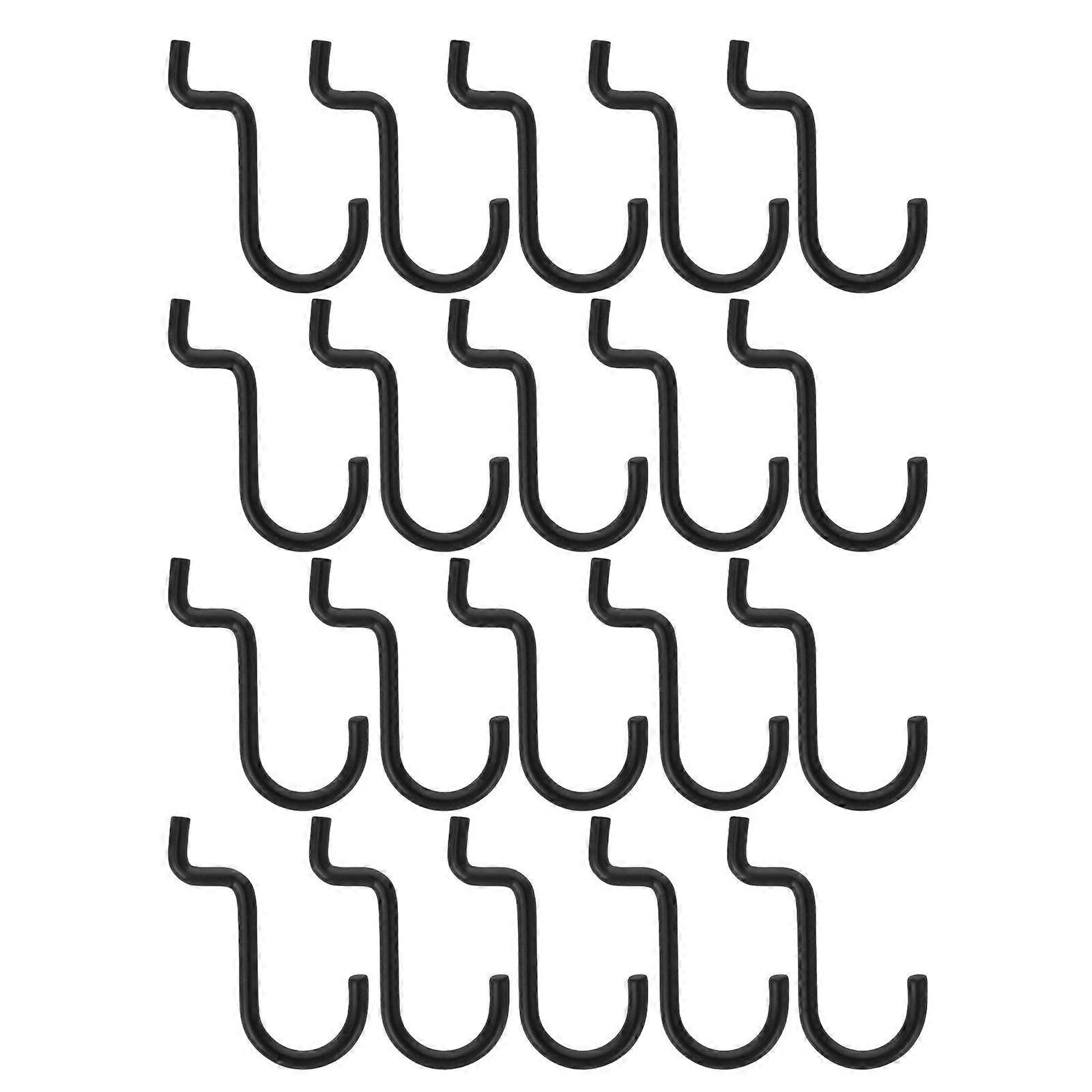 20pcs Metal Pegboard Hooks Garage Pegboard Board Hooks Shop Utility Hanging Hooks