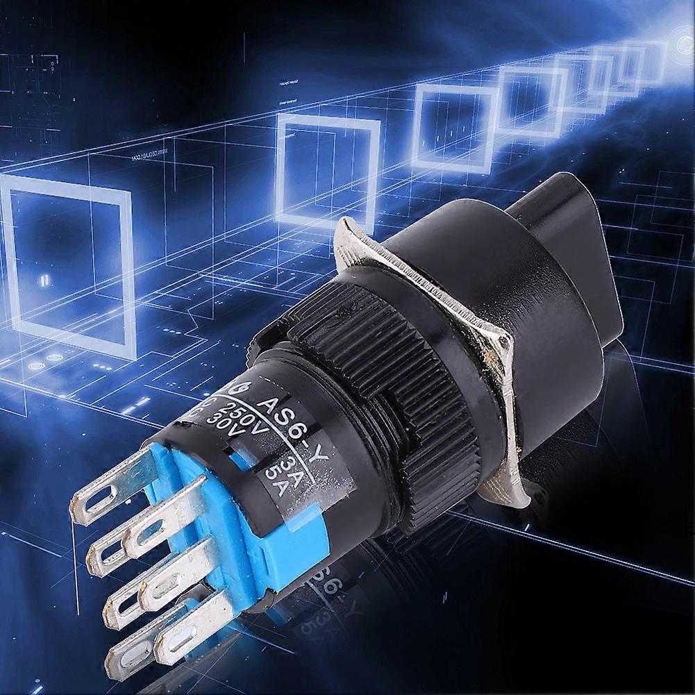 5PCS ASY‑6 Round Rotary Selector Knob Switch 16mm Mounting Hole AC 250V 3A X