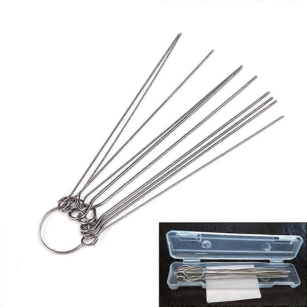 Stainless Steel Soldering Iron Tip Set 10pcs for PCB Through Hole Welding 0.71.3mm 80mm