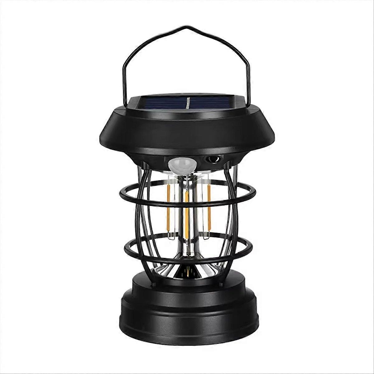 Vintage Solar Powered Camping Lantern,Handheld Outdoor Light