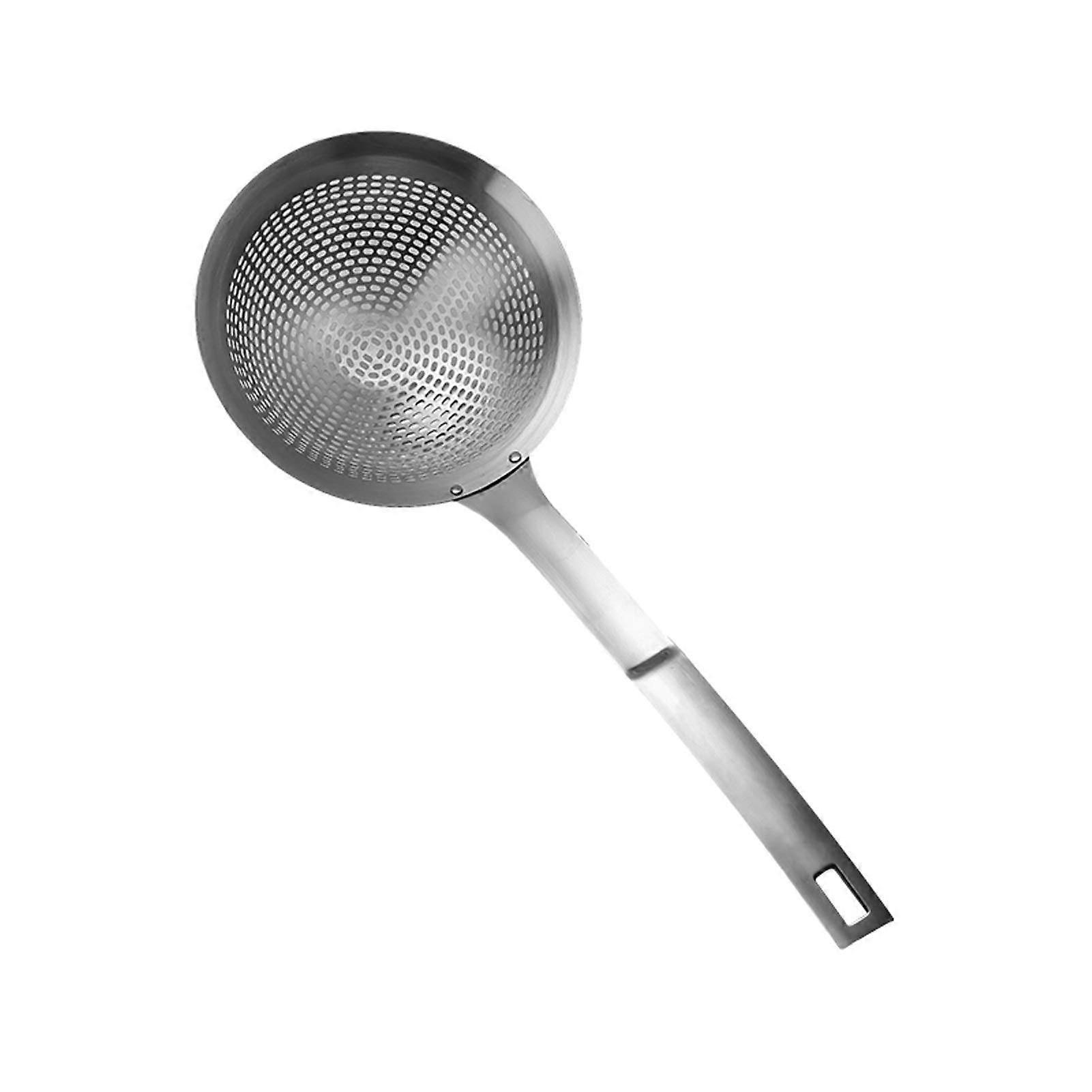 Stainless Steel Skimmer Spoon with Fine Mesh Strainer for Frying and Hot Pot Oil Separation