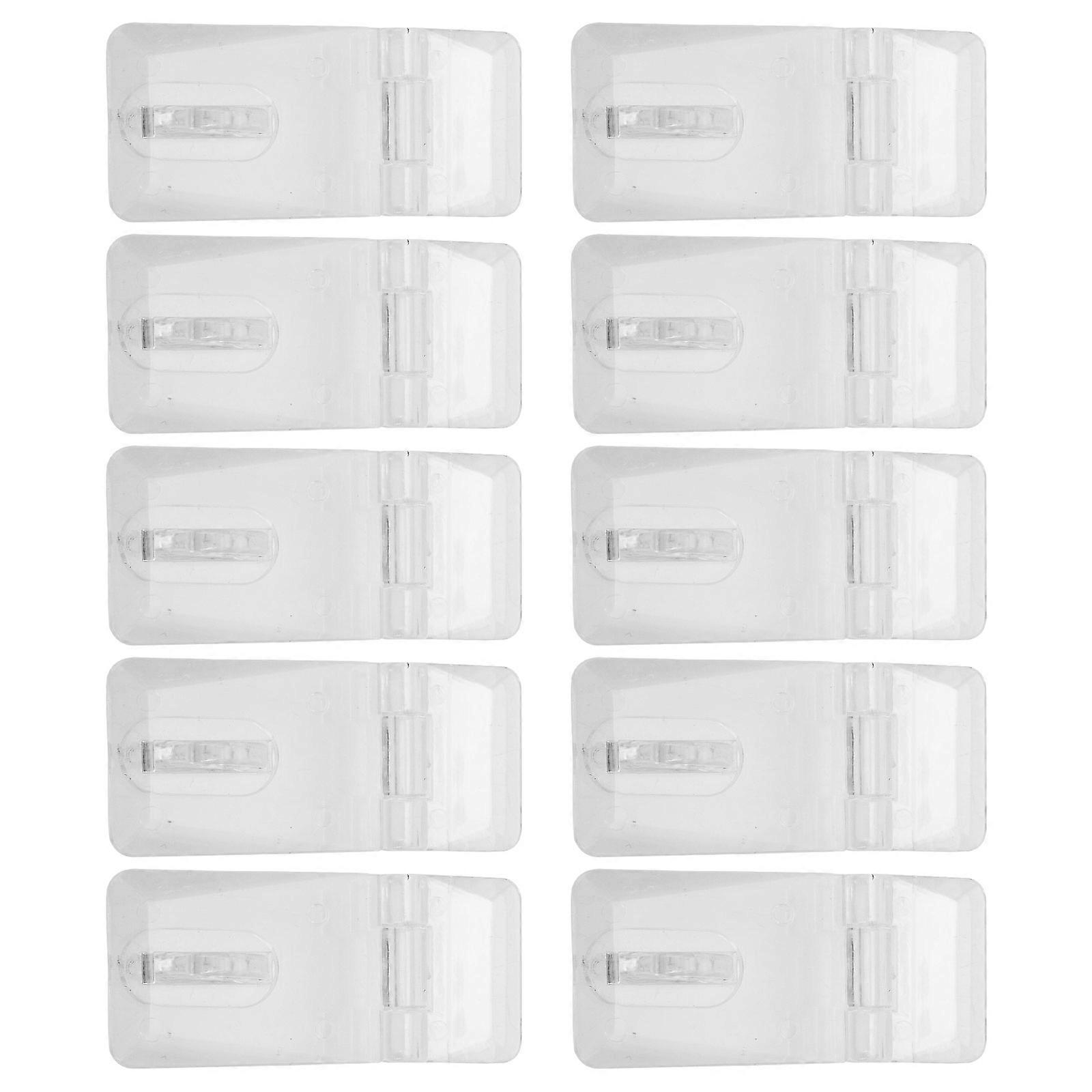 Transparent Acrylic Hinge Hasp for Box Use Easy to Install with Screw Driver 20 Sets